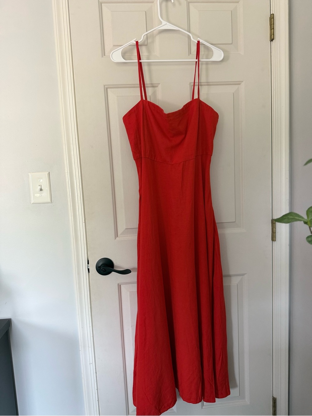 Ann Taylor Red Spaghetti-Strap Maxi Dress